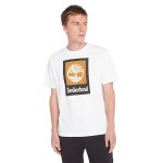 Tricou cu Mânecă Scurtă Bărbați Timberland Stack Logo Colored Alb
