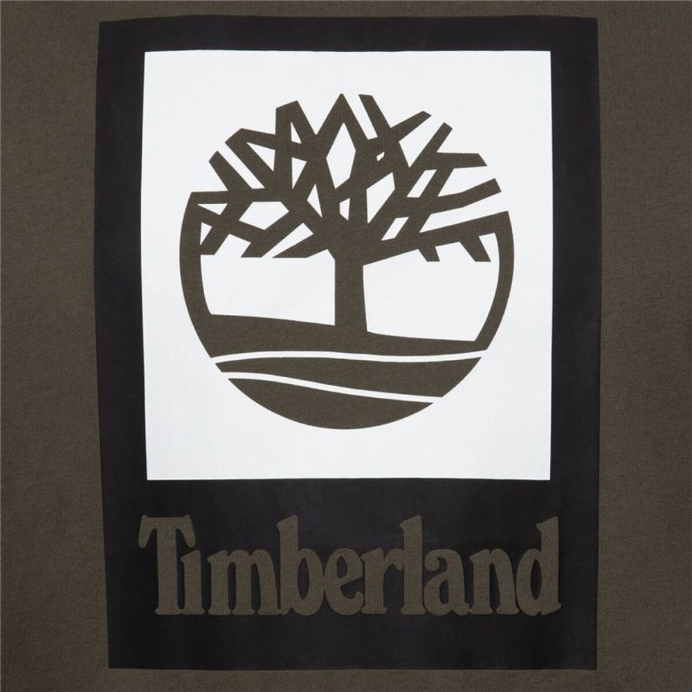 Tricou cu Mânecă Scurtă Bărbați Timberland Stack Logo Măslină
