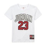 Tricou cu Mânecă Scurtă pentru Copii Jordan Practice Flight Alb
