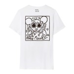 Tricou cu Mânecă Scurtă Bărbați Jimmy Lion Keith Haring x Jimmy Lion Alb