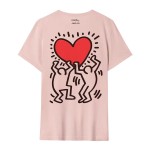 Tricou cu Mânecă Scurtă Bărbați Jimmy Lion Keith Haring x Jimmy Lion Roz