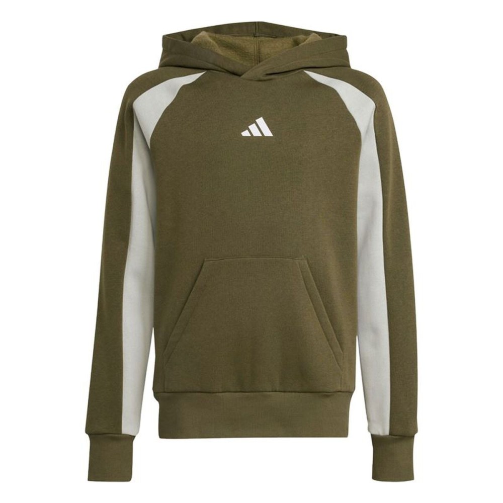 Hanorac cu Glugă Copii Adidas Cb Fl Hd Verde inchis