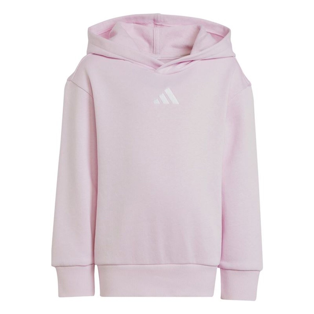 Hanorac cu glugă pentru fete Adidas LK SL FL HD Roz