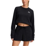 Hanorac fără Glugă Femei Under Armour Rival Terry Crew Negru