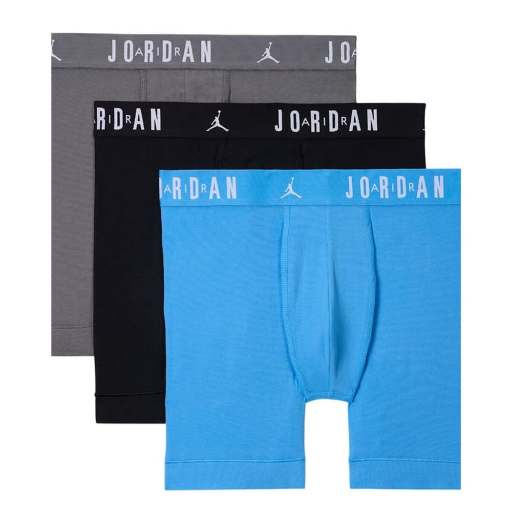 Boxeri pentru bărbați Jordan Flight Cotton Core 3Pk Apă 3 Piese
