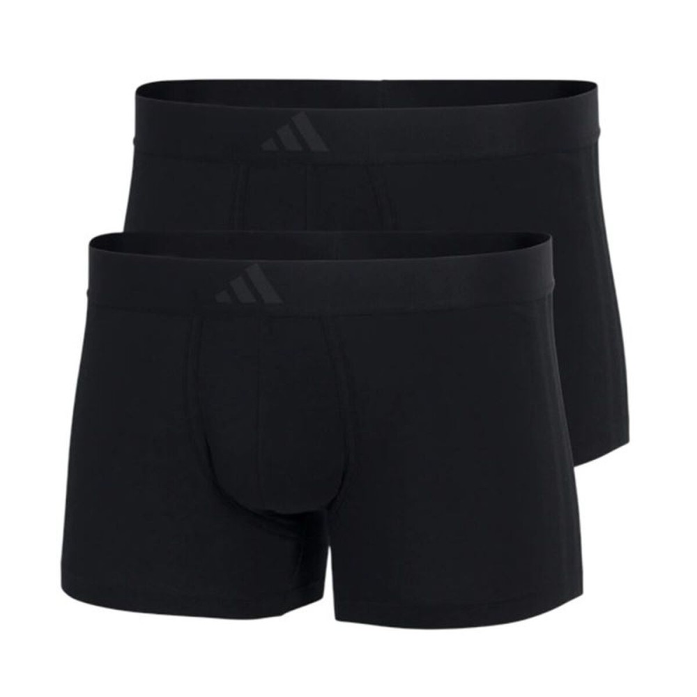 Boxeri pentru bărbați Adidas Low Rise 3 Stripes Active Negru 2 Unități