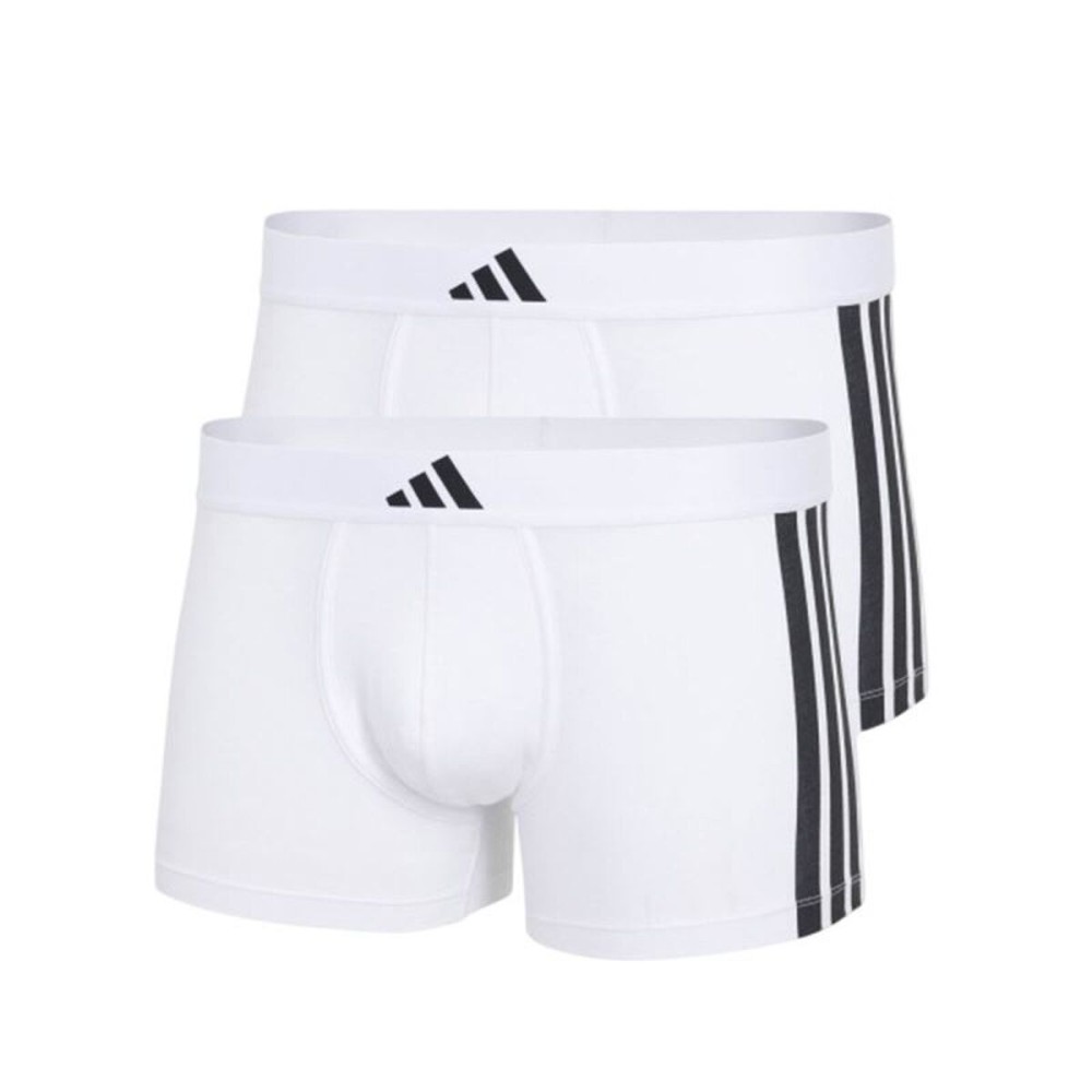 Boxeri pentru bărbați Adidas Low Rise 3 Stripes Active Alb 2 Unități