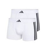 Boxeri pentru bărbați Adidas Low Rise 3 Stripes Active Alb 2 Unități