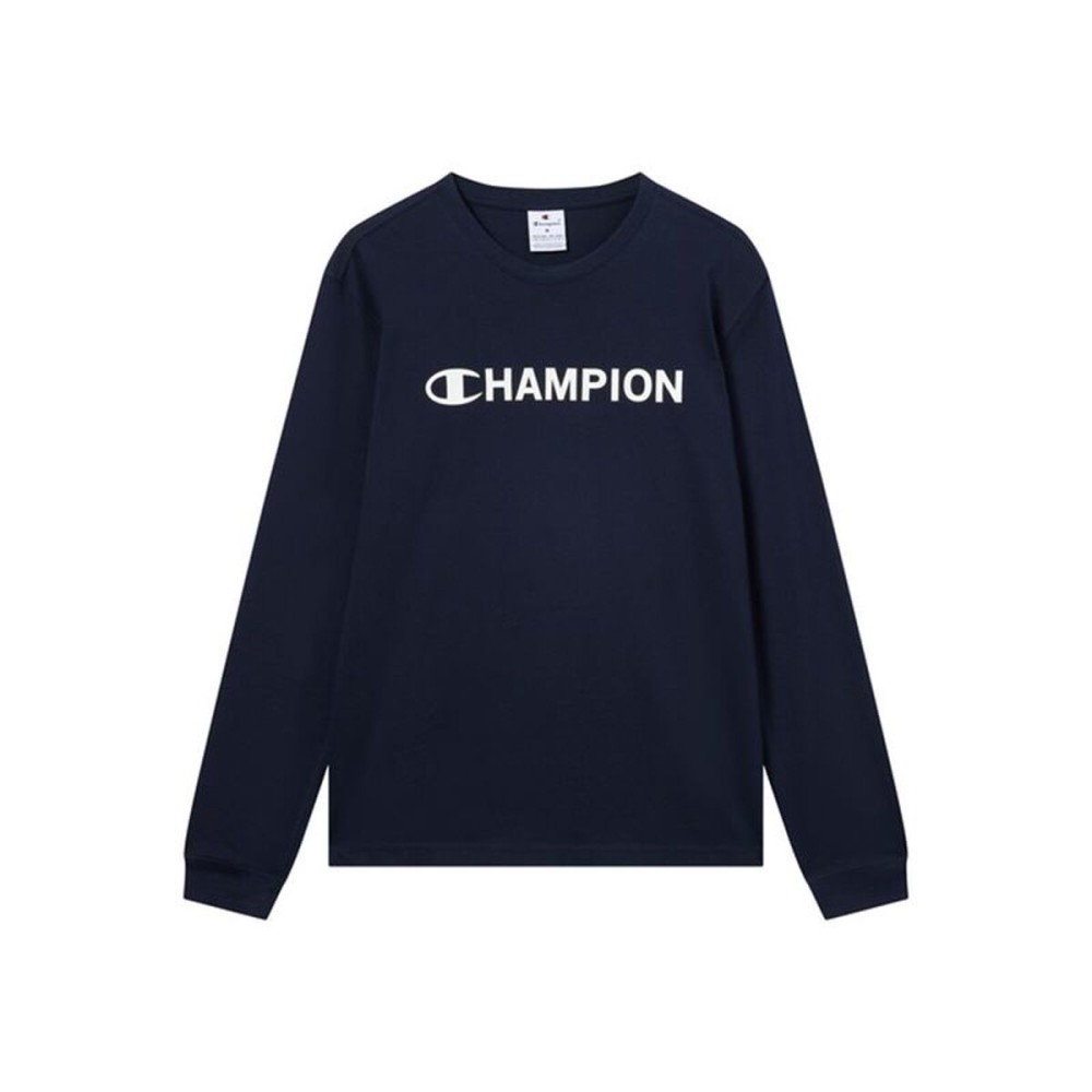 Tricou cu Mânecă Lungă Bărbați Champion 221652-BS501 Bleumarin (S)