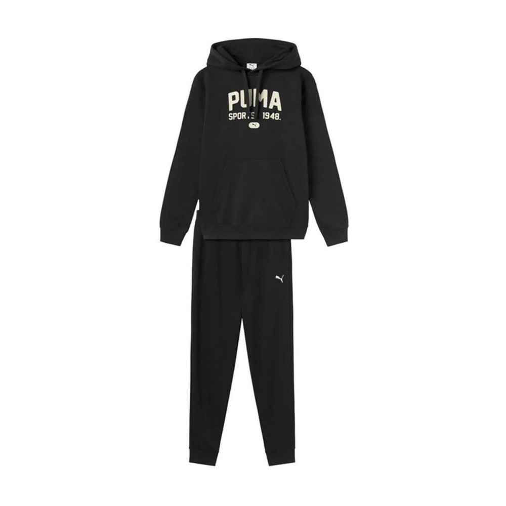 Trening pentru Adulți Puma Graphic Hooded Suit Negru Bărbați