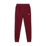 Pantaloni lungi de sport Puma Ess+ Textured Foil Roșu Închis Femeie