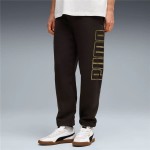 Pantaloni lungi de sport Puma Maximal Metallic Swe Negru Bărbați
