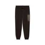 Pantaloni lungi de sport Puma Maximal Metallic Sweatpants Negru Femeie