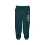Pantaloni lungi de sport Puma Maximal Metallic Sweatpants Verde Femeie