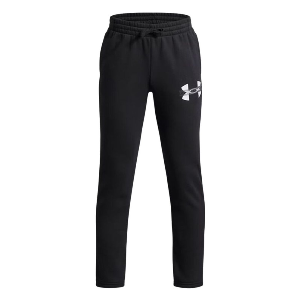 Pantaloni Sport pentru Copii Under Armour Rival Flc Cblck Grphc Jgr Negru