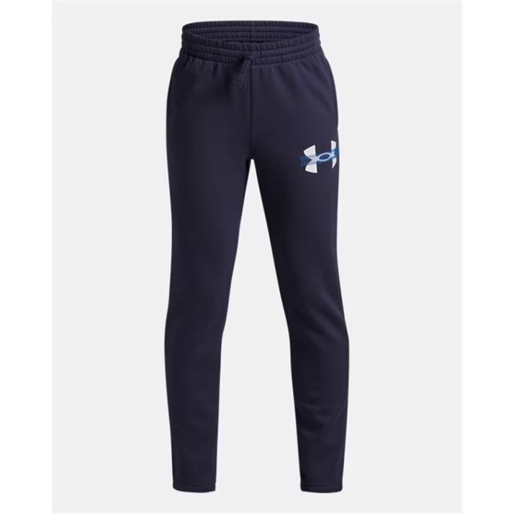 Pantaloni Sport pentru Copii Under Armour Rival Flc Cblck Grphc Jgr Negru