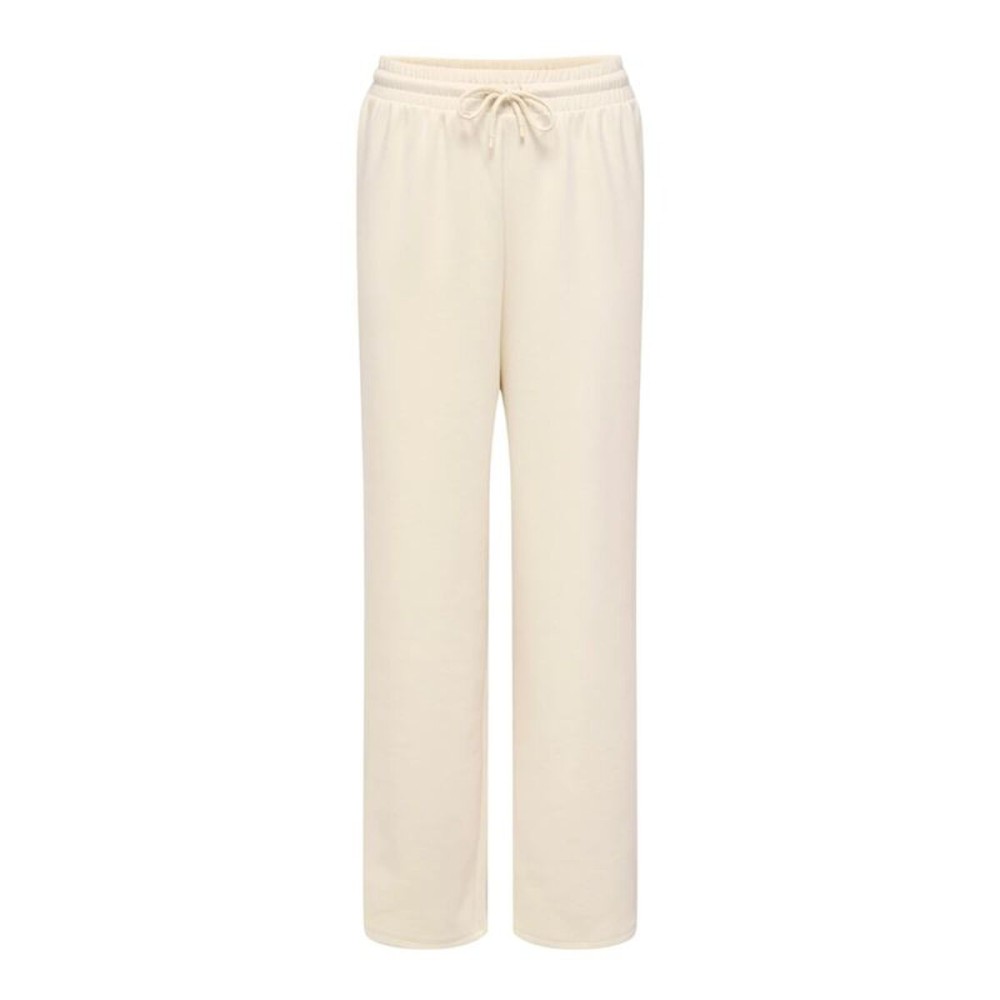 Pantaloni lungi de sport Only Onlscarlett Wide Pant Swt Noos Bej Femeie