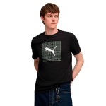 Tricou cu Mânecă Scurtă Bărbați Puma Graphic Box Negru