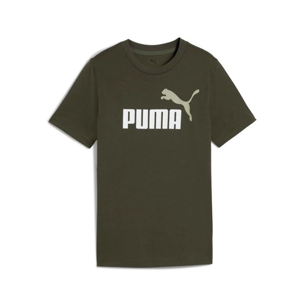 Tricou cu Mânecă Scurtă pentru Copii Puma Essentials 2 Color No.1 Log Măslină