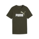 Tricou cu Mânecă Scurtă pentru Copii Puma Essentials 2 Color No.1 Log Măslină