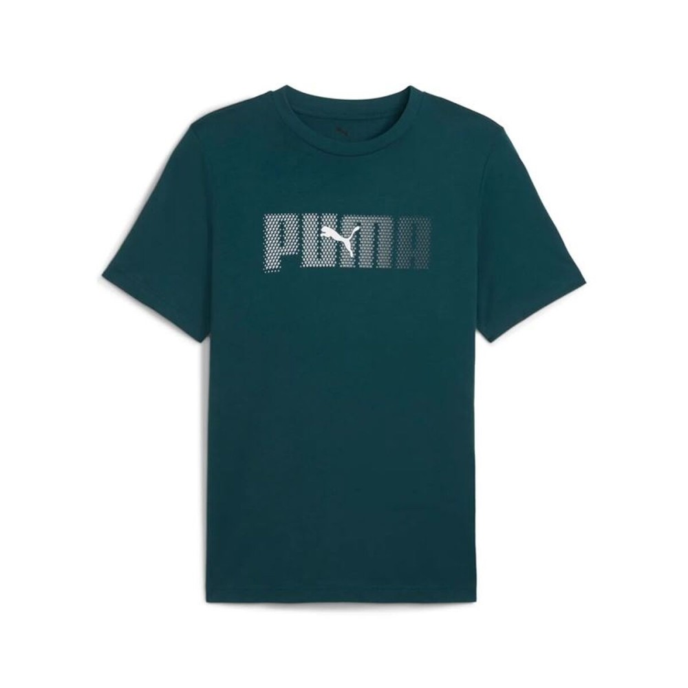 Tricou cu Mânecă Scurtă Bărbați Puma Essentials Logo Lab Albastru