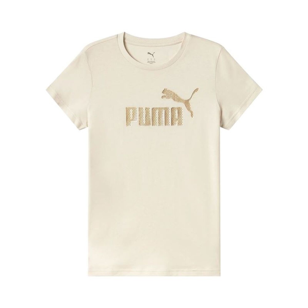 Tricou cu Mânecă Scurtă Bărbați Puma Essentials+ Textured Foil Bej