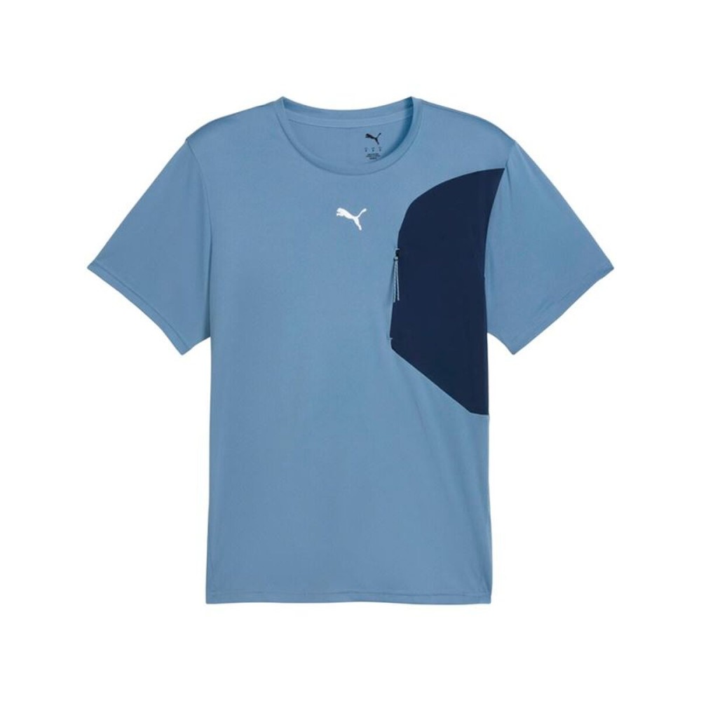 Tricou cu Mânecă Scurtă Bărbați Puma M Flex Pocket Albastru