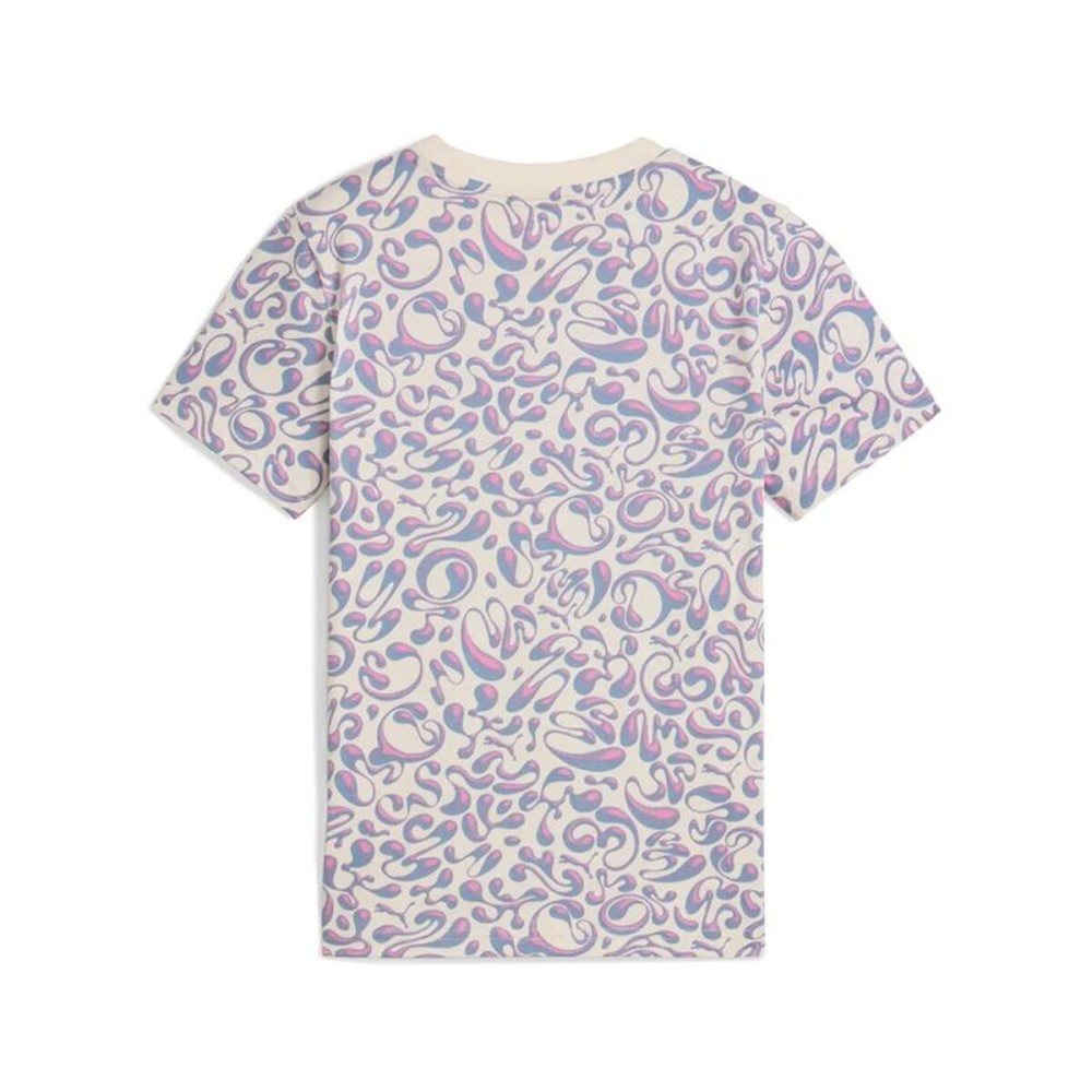 Tricou cu Mânecă Scurtă pentru Copii Puma Tweenerverse Aop Bej