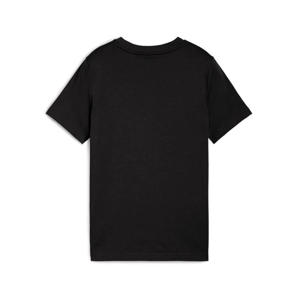 Tricou cu Mânecă Scurtă pentru Copii Puma Essentials Logo Lab B Negru