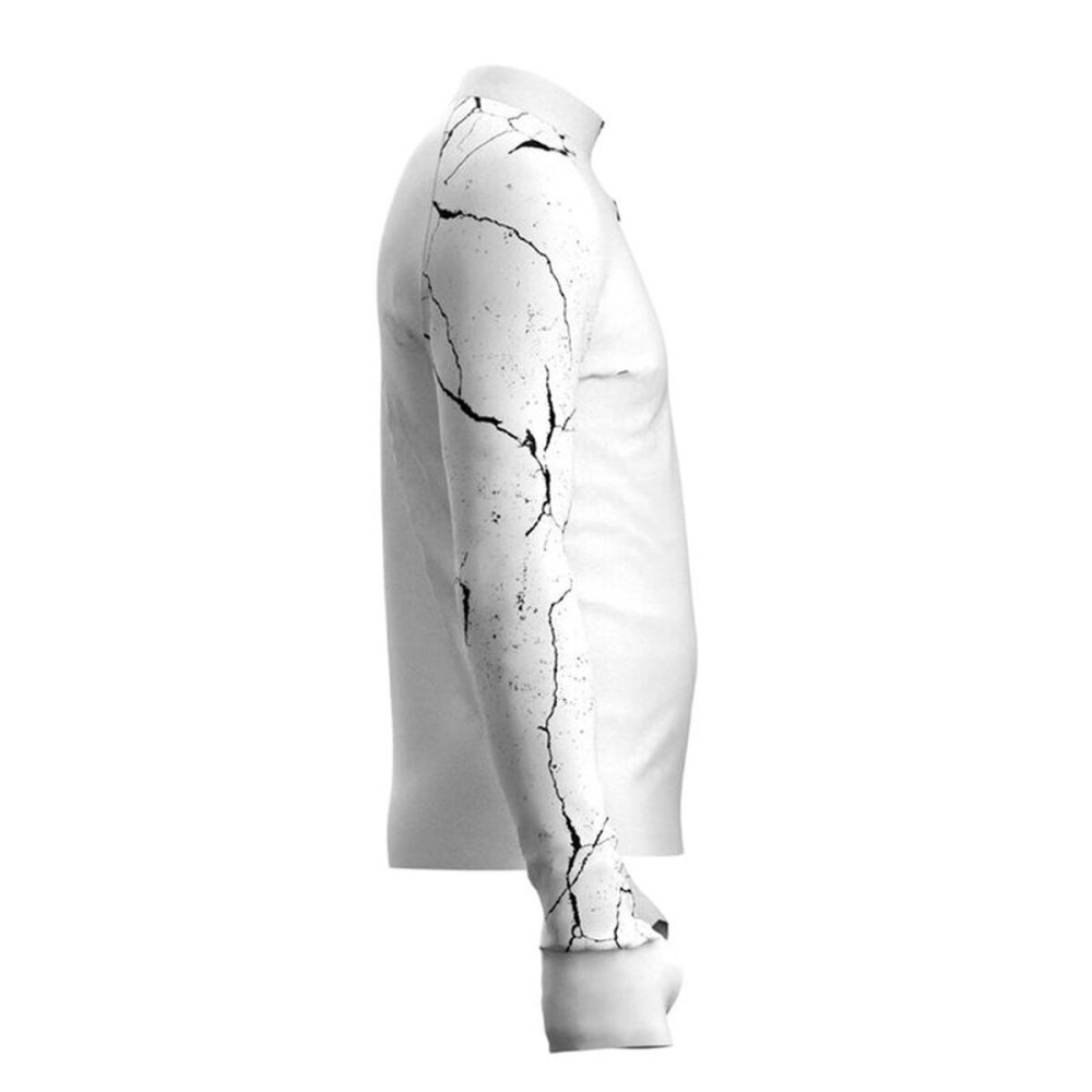 Tricou cu Mânecă Lungă Bărbați Joma Sport Deva R-Night Alb Negru