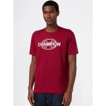 Tricou cu Mânecă Scurtă Bărbați Champion Graphic Shop Roșu Închis