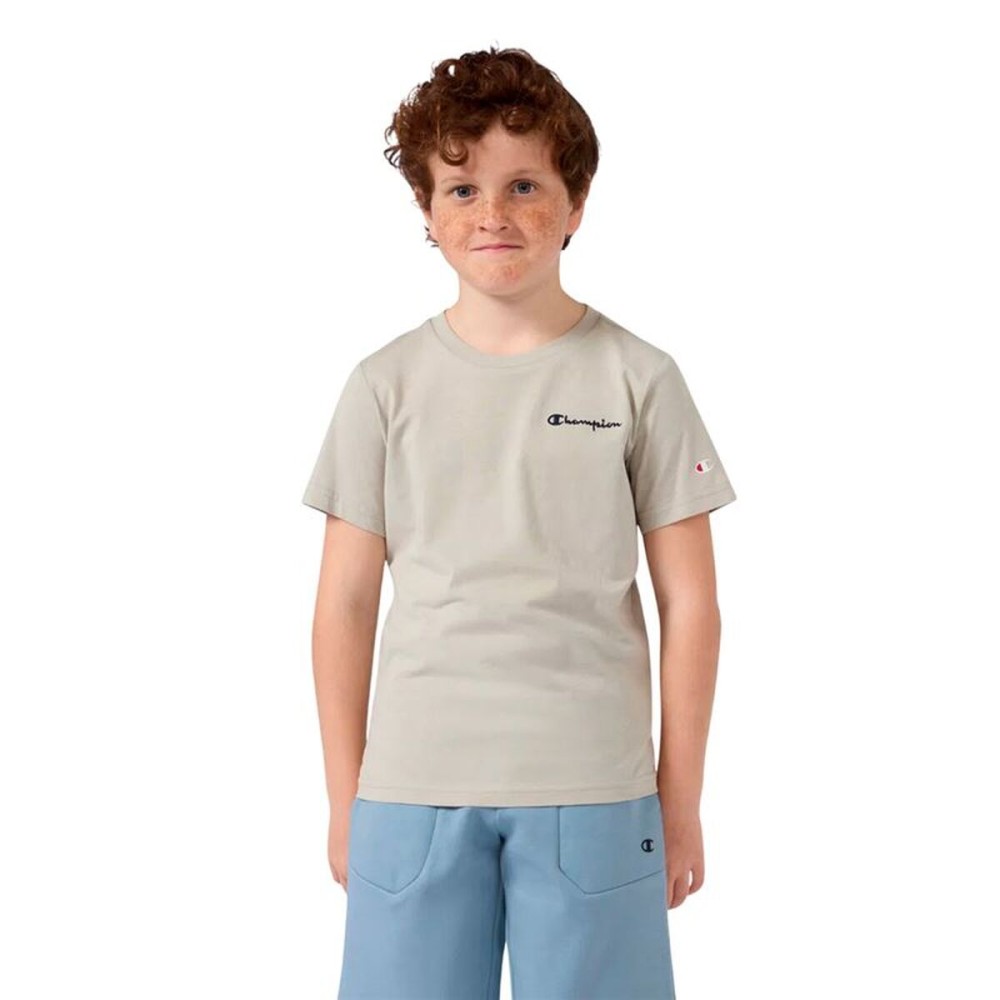 Tricou cu Mânecă Scurtă pentru Copii Champion Icons Contrast Bej