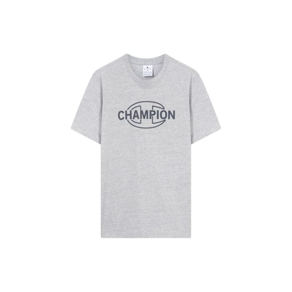 Tricou cu Mânecă Scurtă Bărbați Champion Graphic Shop Gri deschis