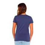 Tricou cu Mânecă Scurtă Femei Rip Curl Heart V Neck Tee Albastru