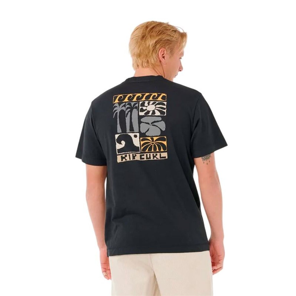 Tricou cu Mânecă Scurtă Bărbați Rip Curl Aots Ty Williams Coastline Tee Negru