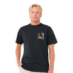 Tricou cu Mânecă Scurtă Bărbați Rip Curl Aots Ty Williams Coastline Tee Negru