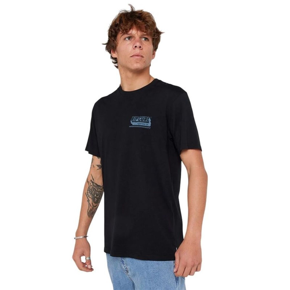 Tricou cu Mânecă Scurtă Bărbați Rip Curl Sportline FB Tee Negru
