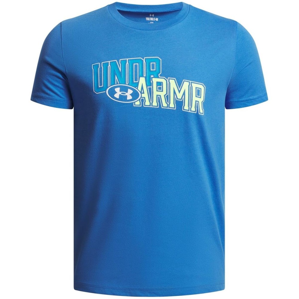 Tricou cu Mânecă Scurtă pentru Copii Under Armour Overlay Wm Ss Albastru