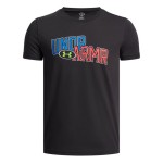 Tricou cu Mânecă Scurtă pentru Copii Under Armour Flame Wm Ss Negru