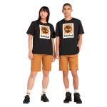 Tricou cu Mânecă Scurtă Bărbați Timberland Stack Logo Colored Short Sleeve Negru