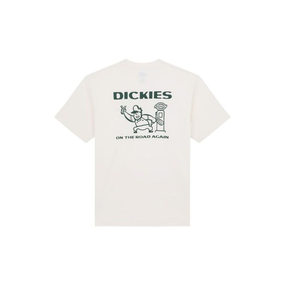 Tricou cu Mânecă Scurtă Bărbați Dickies Burns Ss Alb