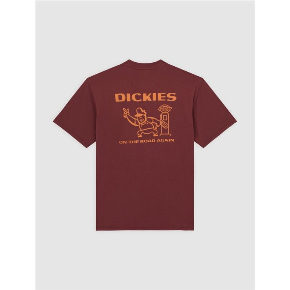 Tricou cu Mânecă Scurtă Bărbați Dickies Burns Maro
