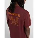 Tricou cu Mânecă Scurtă Bărbați Dickies Burns Maro