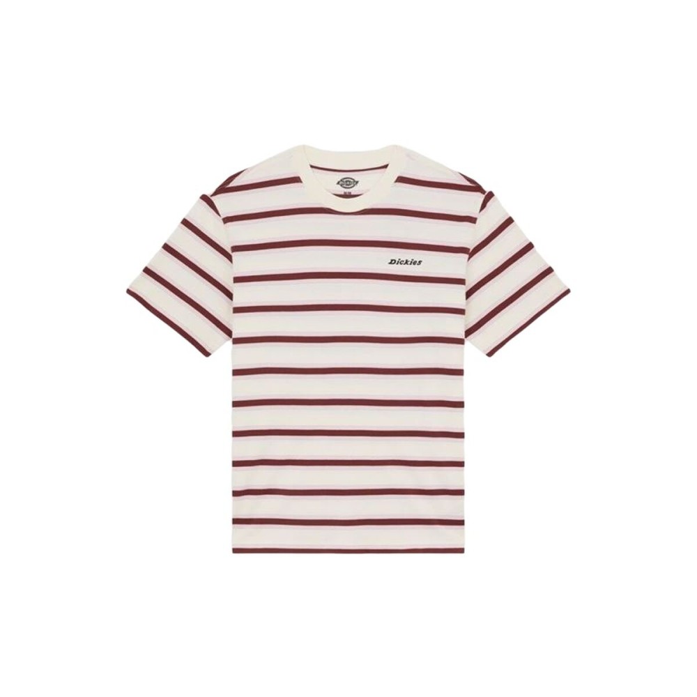 Tricou cu Mânecă Scurtă Bărbați Dickies York Stripe Ss Alb