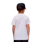 Tricou cu Mânecă Scurtă pentru Copii Jordan Mj Wordmark Emb Crew Alb