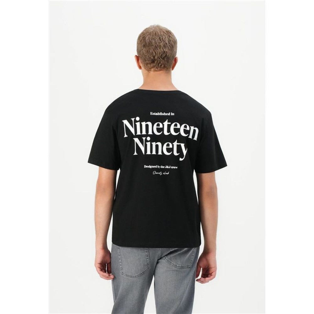 Tricou cu Mânecă Scurtă Bărbați Jack & Jones Jjninety Ss Crew Negru