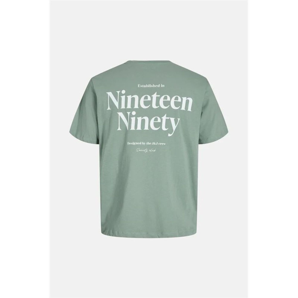 Tricou cu Mânecă Scurtă Bărbați Jack & Jones Jjninety Ss Crew Iceberg Verde inchis