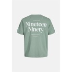 Tricou cu Mânecă Scurtă Bărbați Jack & Jones Jjninety Ss Crew Iceberg Verde inchis