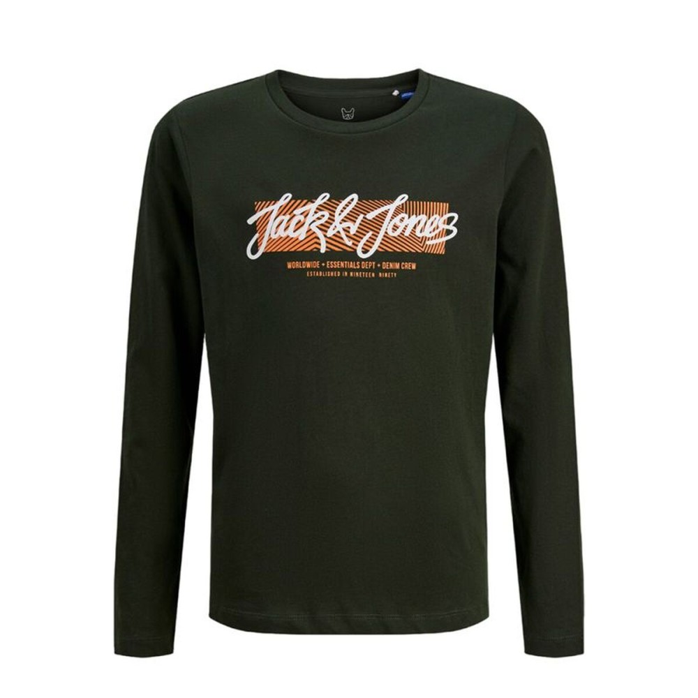 Tricou cu Mânecă Lungă pentru Copii Jack & Jones Jjurban Ls Crew Neck Negru