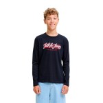 Tricou cu Mânecă Lungă pentru Copii Jack & Jones Jjurban Ls Crew Neck Sky Bleumarin